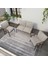 Modern Serisi Balkon, Bahçe, Cafe - Metal Kanepe Koltuk Takımı - 2+1+1 - Krem 3