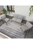 Modern Serisi Balkon, Bahçe, Cafe - Metal Kanepe Koltuk Takımı - 2+1+1 - Açık Gri 3