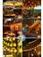 100 LED 12M Solar LED Sarı Işık Güneş Enerjili Bahçe Teras Balkon Ağaç Lambası Aydınlatma Sarı Işık 4