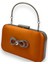 Turuncu Renk Saten Gümüş Kasalı Saplı Kulplu Gümüş Taşlı Abiye Gece Çantası Düğün Nişan Clutch 2
