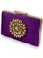 Mor Renk Saten Kristal Taşlı Abiye Çanta Gece Çantası Kına Gelin Mezuniyet Çantası Clutch Portföy 2