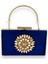 Lacivert Renk Saten Kristal Taşlı Abiye Çanta Gece Çantası Kına Gelin Mezuniyet Çantası Clutch 1