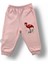 3-6 6-9 9-12 Ay Flamingo Nakışlı Uzun Kollu Sweatli 2li Kız Bebek Takımı 3