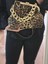 Vintage Leopar Desenli ( Scuba Kumaş ) Kadın Omuz Çantası 3