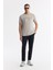 Erkek Gri Bisiklet Yaka Baskılı Bi Stretch İnterlok T-Shirt A51Y1044 5