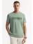 Erkek Nil Yeşili Bisiklet Yaka Bi-Stretch İnterlok Regular Fit T-Shirt A51Y1021 5