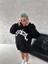 Unisex Üç Iplik Kapşonlu Baskılı Sweatshirt 2