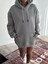 Kapşonlu Üç Iplik Penye Basic Sweatshirt 1