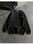 Kışlık Bisiklet Yaka Oversize Baskılı Sweatshirt 4