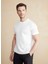 Bisiklet Yaka Kırık Beyaz Erkek T-Shirt BBSS25MTS011 2