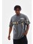Bisiklet Yaka Baskılı Oversize Tshirt 1