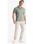Slim Fit Dar Kesim Polo Yaka Kısa Kollu Dokulu Basic Düz Tişört T5259AZ25SM 2