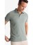 Slim Fit Dar Kesim Polo Yaka Kısa Kollu Dokulu Basic Düz Tişört T5259AZ25SM 3