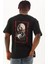Oversize Baskılı Bisiklet Yaka Tshirt 4