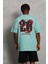 Oversize Baskılı Bisiklet Yaka Tshirt 3