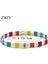 HGSL002-3 Zmzy Kare Kristal Cam Tila Boncuk Bileklik Erkek Takı Arkadaşlar Pulseras Mujer Moda Miyuki Bilezik Kadın Aksesuarları (Yurt Dışından) 1