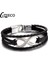 21CM Tarzı AD0664-1 Cuteeco Moda Deri Bileklik Erkek Vintage Motosiklet Çok Katmanlı Örgülü Warp Bilezik Route 66 Punk Takı Pulseira Masculina (Yurt Dışından) 1