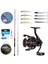 Yekoutdoor Profesyonel Lrf Seti Okuma Red Spin 7'6'' 228 Cm 3-15 Gr 2 Parça&Okuma Ceymar Hd Chd-2500a Matt Black 7+1bb Olta Makinesi 1