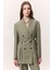 Tencel Kemerli Kruvaze Blazer Ceket Çağla 1