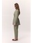 Tencel Kemerli Kruvaze Blazer Ceket Çağla 5