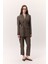 Tencel Kemerli Kruvaze Blazer Ceket Kahverengi 5