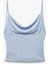 Slim Fit Degaje Yaka Çiçekli Ince Askılı Bluz 2