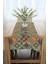 Turuncu Mavi Retro Vintage Desenli Runner 40X220CM 1