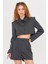 Düğmeli Crop Blazer Ceket 1