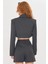 Düğmeli Crop Blazer Ceket 3