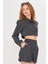 Düğmeli Crop Blazer Ceket 4