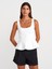 50291 Kare Yaka Peplum Top-Ekru 1