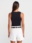 21005 Yıkama Efetkli Crop Top-Siyah 2