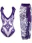 LX060PURPLE Tek Parça Plaj Mayo Bikini (Yurt Dışından) 1