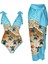 LX032BLUE Tek Parça Plaj Mayo Bikini (Yurt Dışından) 1