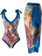 LX068BLUE Tek Parça Plaj Mayo Bikini (Yurt Dışından) 1