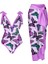 LX037PURPLE Tek Parça Plaj Mayo Bikini (Yurt Dışından) 1