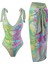 LX059YEŞIL Tek Parça Plaj Mayo Bikini (Yurt Dışından) 1