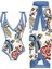 LX022BLUE Tek Parça Plaj Mayo Bikini (Yurt Dışından) 1