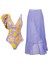 LX106PURPLE Tek Parça Plaj Mayo Bikini (Yurt Dışından) 1