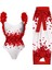 LX083RED Tek Parça Plaj Mayo Bikini (Yurt Dışından) 1