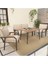 Hayal Serisi Balkon, Bahçe, Cafe - Metal Kanepe Koltuk Takımı - 2+1+1 90X60CM Masalı - Krem 2