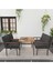 Modern Serisi Balkon, Bahçe, Cafe - Metal Kanepe Koltuk Takımı - 2+1+1 60 x 90 cm Masalı - Antrasit 2