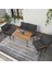 Modern Serisi Balkon, Bahçe, Cafe - Metal Kanepe Koltuk Takımı - 2+1+1 60 x 90 cm Masalı - Antrasit 3