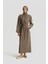 Düğmeli Modal Elbise 25Y9011 Haki 2