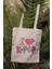 I Love K-Pop Baskılı Ham Bez Çanta 1