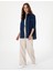 Kadın Lacivert Oversize Uzun Kollu Gömlek 50313596-VR033 4