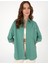 Kadın Yeşil Oversize Uzun Kollu Gömlek 50313596-VR054 3