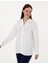Kadın Beyaz Comfort Fit Uzun Kollu Gömlek 50311566-VR013 3