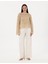 Kadın Ekru Loose Fit Kanvas Pantolon 50301267-VR019 1