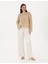 Kadın Ekru Loose Fit Kanvas Pantolon 50301267-VR019 3
